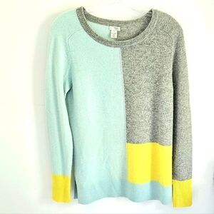 Halogen Cashmere Pullover Colorblock sweater